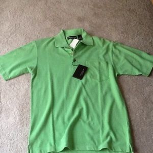 Brand new men's green polo shirt in size small